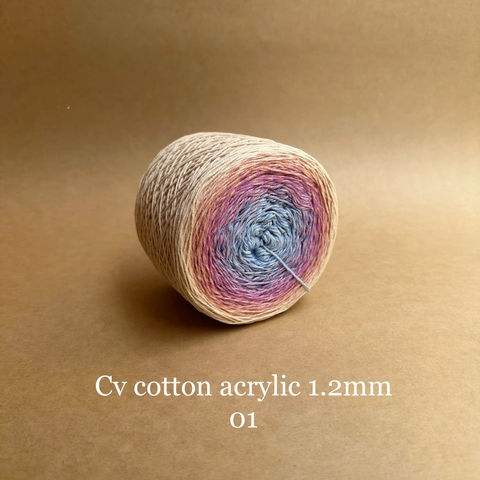Sợi cầu vồng Cotton Acrylic 1.2mm, 250g