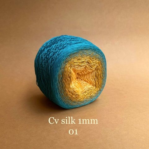 Cầu vồng Silk 1mm, 300g, Chouihandmade, đan móc áo, váy, khăn