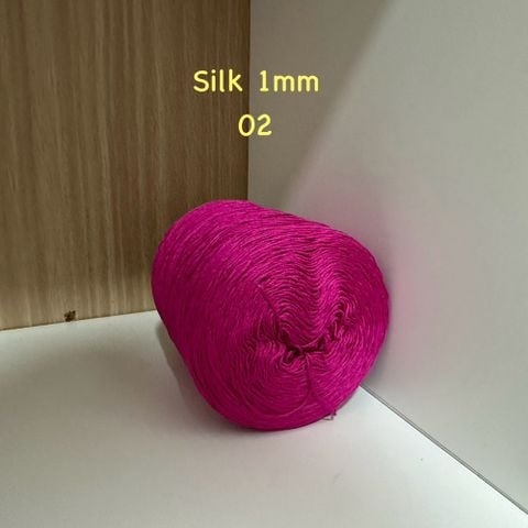 Cuộn sợi 100% Silk 1mm, 300g màu trơn