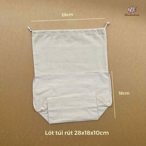 Lót túi dây rút, chất liệu vải cotton, dùng cho túi, ví đan móc thủ công