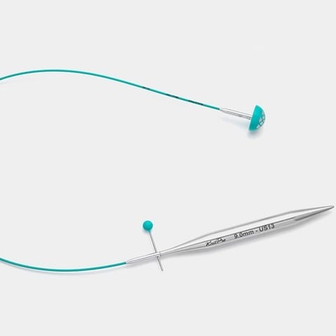 Bộ dây nối bằng thép bọc nilon, hai đầu nối bằng thép cố định Mindful nhập khẩu từ KnitPro