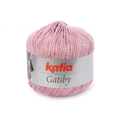 Sợi visco lấp lánh Gatsby - Katia, 50g - 118m, dùng để đan móc áo, khăn, nón