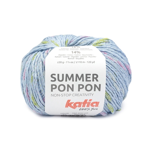 Sợi Summer Pon Pon - Katia, 50g - 110m, dùng để đan móc áo, khăn