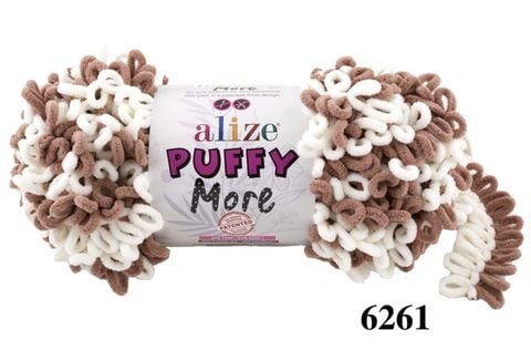 Len to loang Puffy More nhập khẩu từ Alize Yarns tết chăn, thảm, vỏ gối