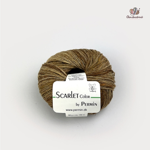 Sợi Scarlet Color, 50g - 150m, nhập từ Permin, dùng để đan móc áo, váy, khăn