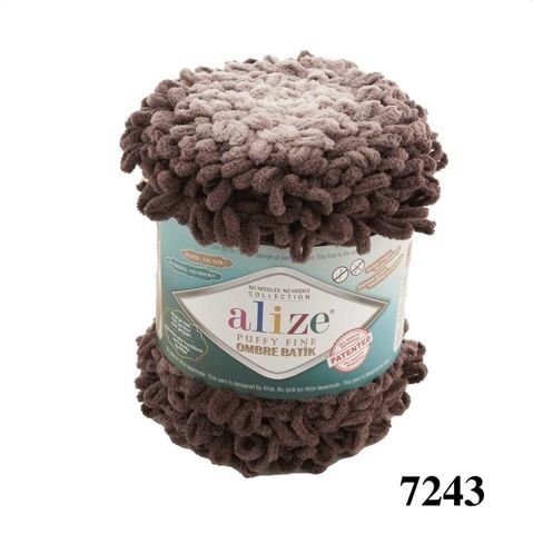 Len to Puffy Fine Ombre Batik nhập khẩu từ Alize Yarns tết chăn, nón, áo, thảm