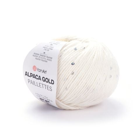 Len ấm Alpaca Gold Paillettes nhập từ Yarnart, đan móc áo, khăn, nón