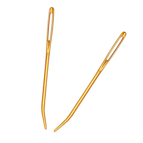 Set 2 kim khâu len mũi cong