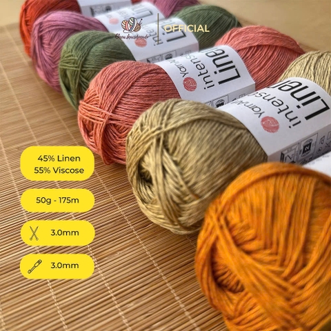 Sợi Intense Linen - Yarnart, 50g - 175m, đan móc áo váy
