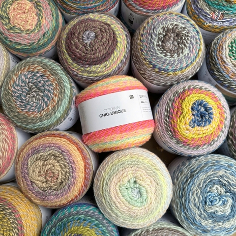 Len Creative Chic-Unique nhập từ Rico, đan móc áo, khăn