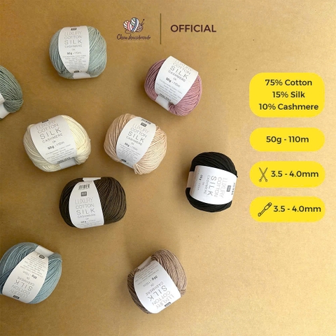Sợi Luxury Cotton Silk Cashmere dk - Rico Design dùng để đan móc