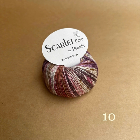 Sợi Scarlet Print, 50g - 150m, nhập từ Permin, dùng để đan móc áo, váy, khăn