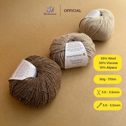 Len Tuscany Tweed - Schachenmayr, đan móc áo, váy, khăn, nón