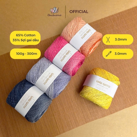 Sợi Seychelles - Lana Gatto, 100g - 300m, dùng để đan móc