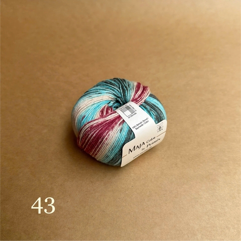 Sợi Maja Color, 50g - 165m, nhập từ Permin, dùng để đan móc áo, khăn, váy