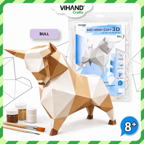 Bộ kit DIY Mô hình giấy 3D Bull tự láp ráp (MH-03)
