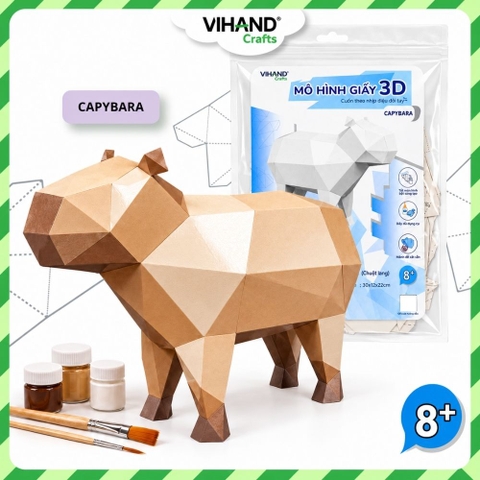 Bộ kit DIY Mô hình giấy 3D Capybara tự láp ráp (MH-01)