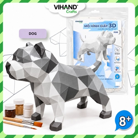 Bộ kit DIY Mô hình giấy 3D Dog tự láp ráp (MH-04)