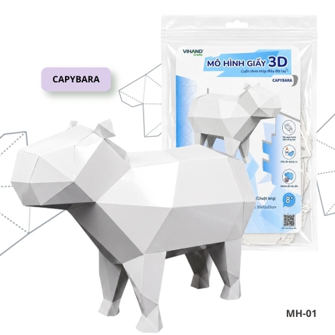 Bộ kit DIY Mô hình giấy 3D Capybara tự láp ráp (MH-01)