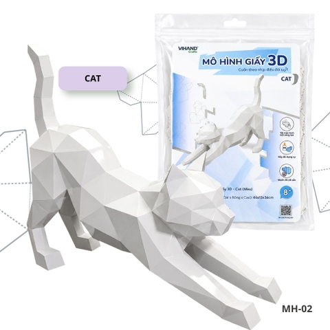 Bộ kit DIY Mô hình giấy 3D Cat tự láp ráp (MH-02)