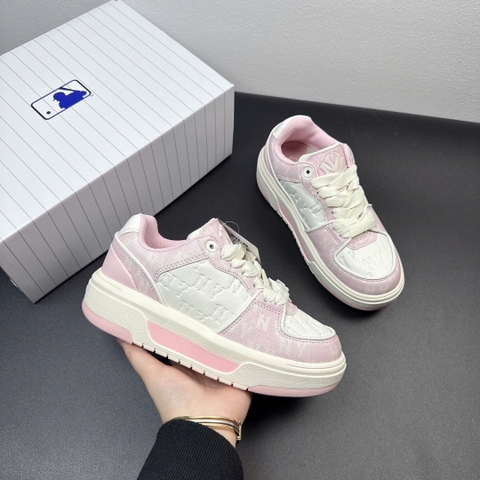 mlb liner trắng hồng dập nổi