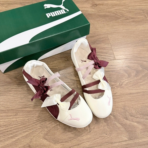 bb puma trắng đỏ nơ
