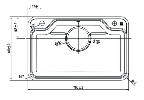 Chậu rửa bát Nhật Bản OGIER GLC 7648 Plus