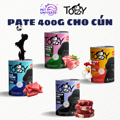 Pate cho chó TOBY lon 400g