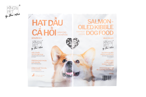 Hạt cho chó con- hạt dầu cá hồi vị sữa VS King's Pet By Bao Anh 350g