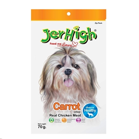 Bánh thưởng cho chó vị Thịt Gà và Cà Rốt - JerHigh Carot Jerky 70g