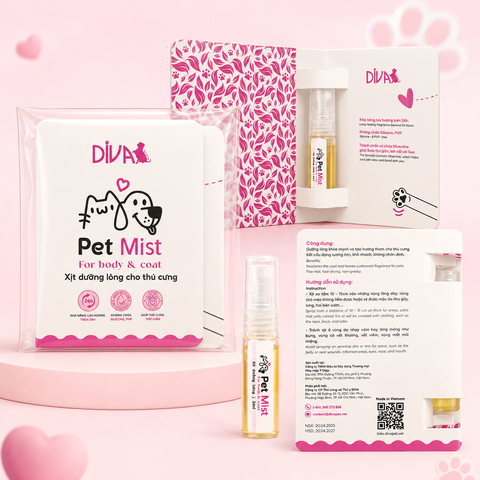 Xịt dưỡng lông cho thú cưng Diva (Pet Mist) 3 ml