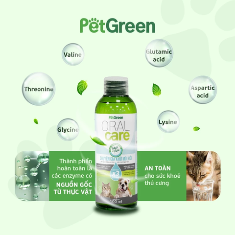Khử Mùi Răng Miệng Thú Cưng PetGreen Oral Care 100ml