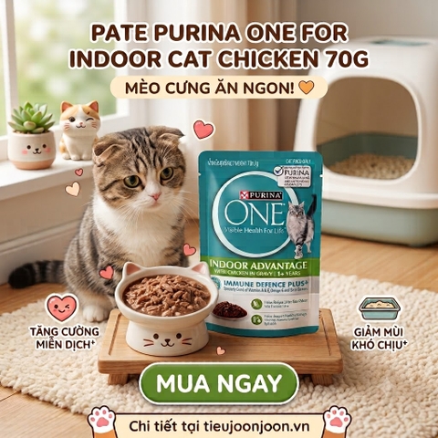 Pate Purina One cho Mèo Trưởng Thành Indoor Vị Gà 70g