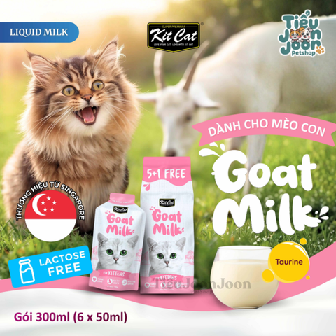 Sữa dê Kit Cat cho mèo con - Goat Milk For Kitten (6 gói)