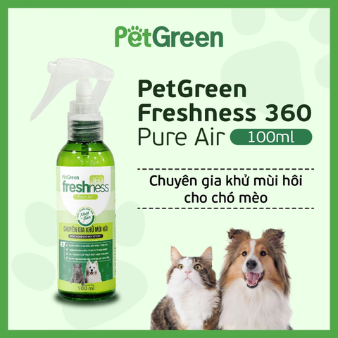 Xịt Khử Mùi Thú Cưng PetGreen Freshness 360 Pure Air 100ml