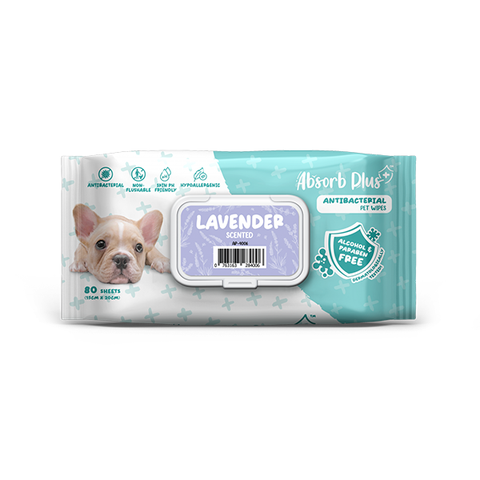 Khăn ướt kháng khuẩn cho chó ABSOLUTE PET - Hương Lavender