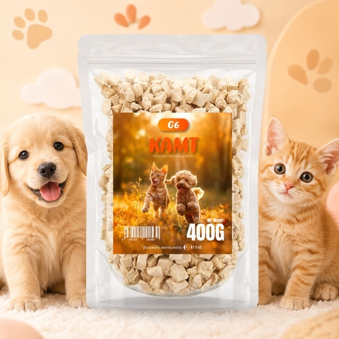 Ức gà sấy viên cho chó mèo Kamt 400g