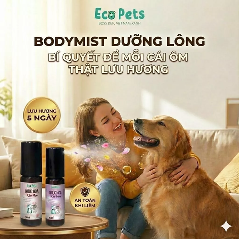 BodyMist Chó mèo Ecopets hương hoa hồng 20ml