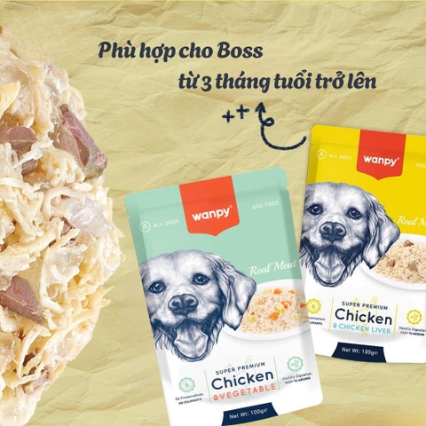 Pate dành cho chó Wanpy Premium 80g