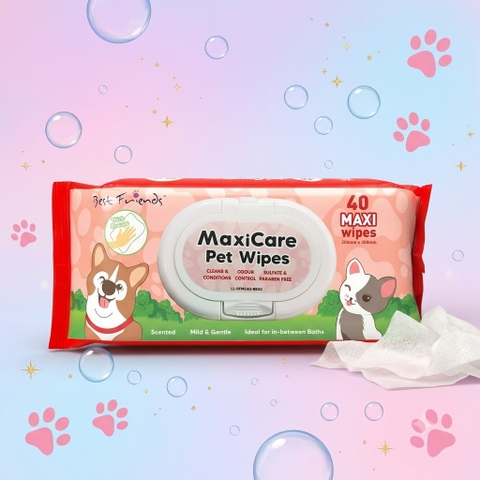 Khăn ướt Best Friends chăm sóc tối ưu cho thú cưng (40 tờ)