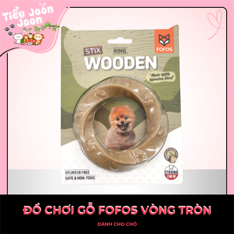 Đồ chơi cắn gặm cho chó hình vòng tròn gỗ FOFOS