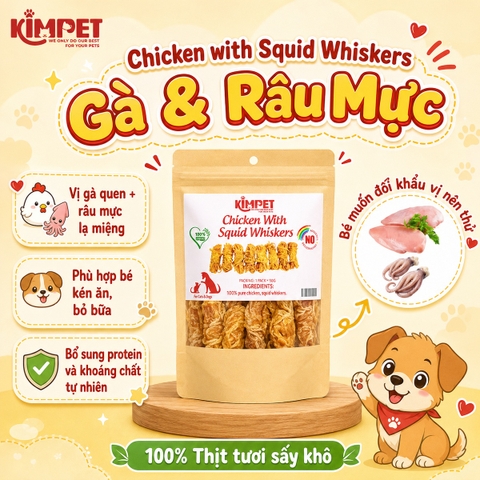 Jerky gà cuộn Kim Pet 50g