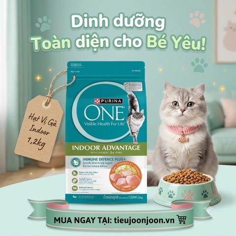 Hạt Cho Mèo Trưởng Thành Purina One Indoor Vị Gà 1,2Kg