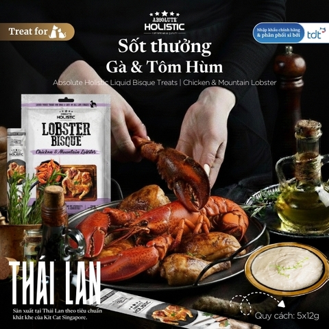 Súp thưởng Absolute Holistic Bisque Gà & tôm hùm 60g