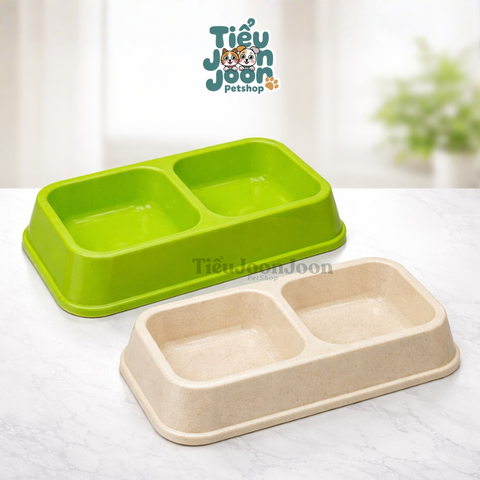 Tô ăn mika đôi vuông cho thú cưng