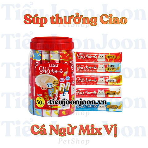 Súp thưởng mèo INABA CIAO Churu Cá Ngừ Mix 5 Vị