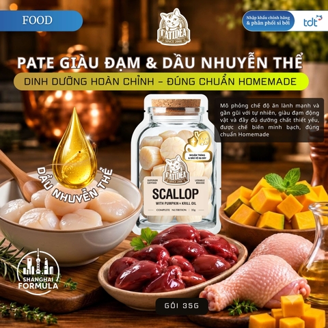 PATE GÓI CATIDEA 35G_SÒ ĐIỆP + BÍ ĐỎ + DẦU NHUYỄN THỂ