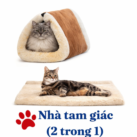 Nệm nhà tam giác (2 in 1)