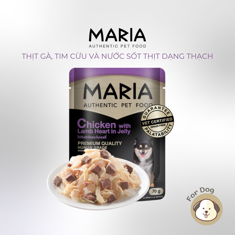 Pate chó Maria vị Gà và Thịt Cừu dạng thạch 70g