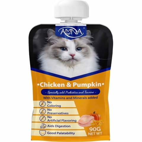 Amna – Súp thưởng nắp vặn Thịt Gà & Bí Đỏ 90g